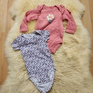 Floral and Pink Kids Shirts 12 M
